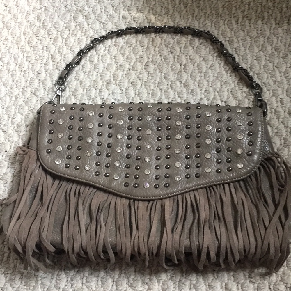 Grey clutch purse